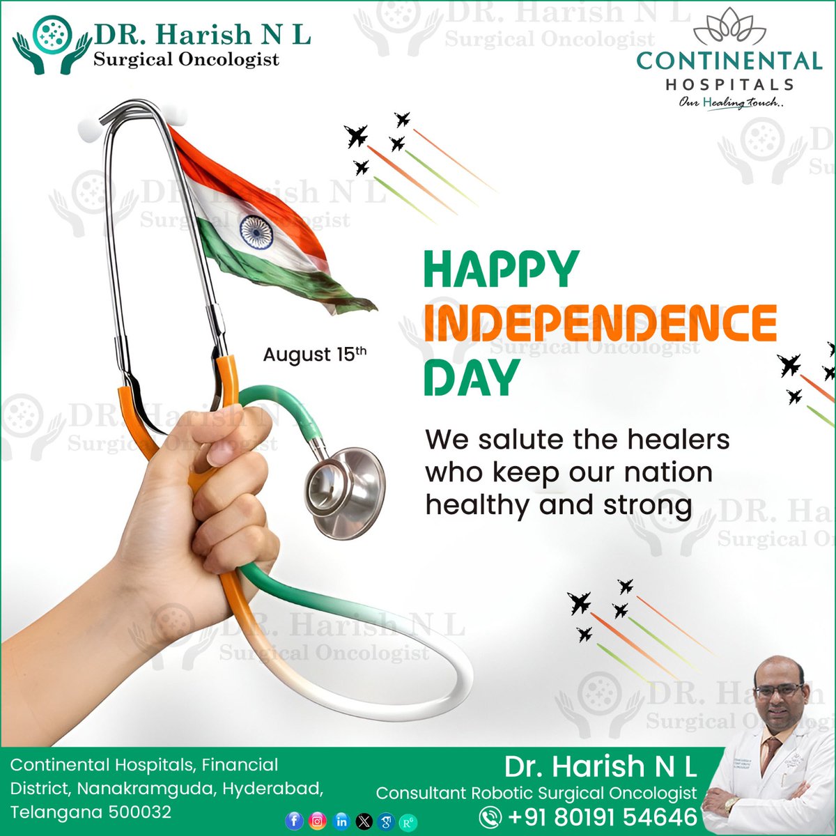 Harish_SurgOnc's tweet image. 🎗️ Happy Independence Day!
Let’s pledge for freedom from cancer with precision treatment, early detection, and advanced robotic surgery. A cancer-free India is a strong India. 🇮🇳

#IndependenceDay #FreedomFromCancer #RoboticSurgery #OncologyCare #CancerAwareness #15August