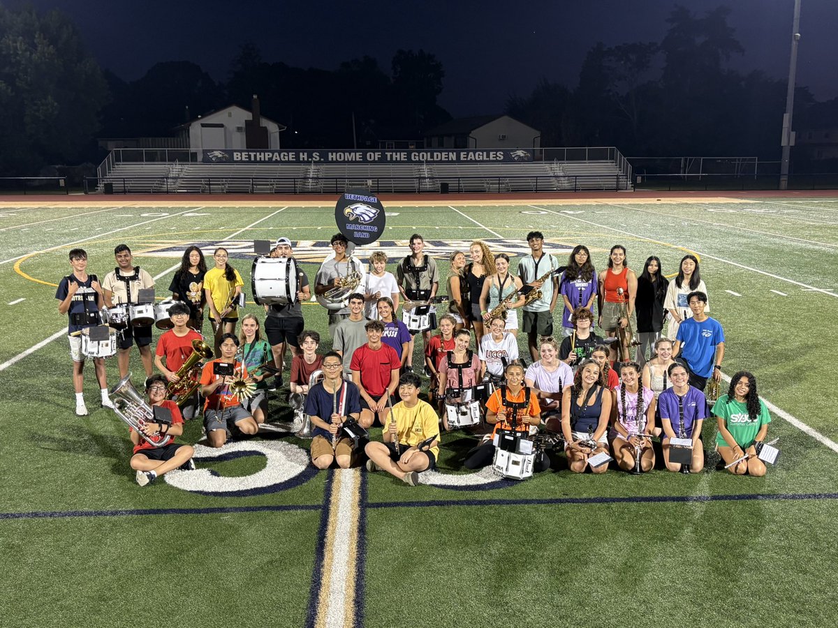 MsWarnoMusic's tweet photo. Band camp 2025 💙 3 days filled with games, marching, music, and new friends. Looking forward to our first halftime performance on Sept 20th! 
#wearebethpage https://t.co/J3iSuLPAaZ