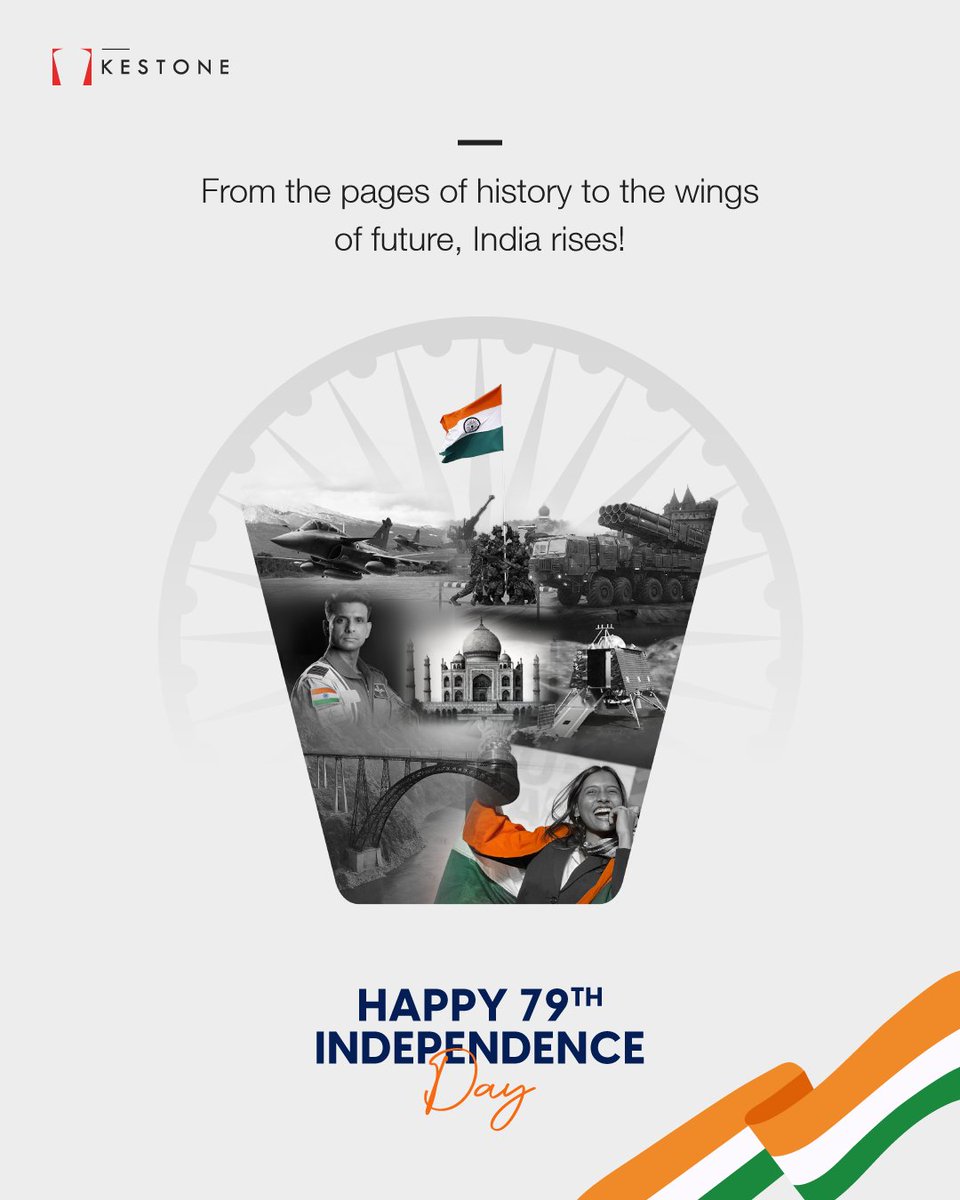 KestoneIMS's tweet image. Here's to the honour and courage of all the people who won us freedom and drove India towards prosperity.

Happy Independence Day!

#Kestone #KestoneGlobal #IndependenceDay #79thIndependenceDay #15August #JaiHind