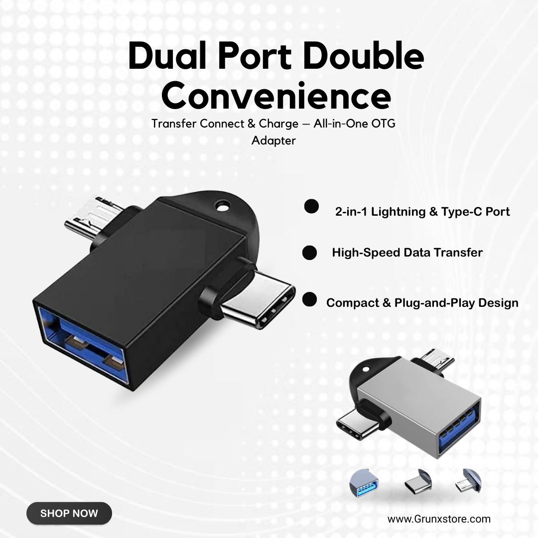 grunxstore's tweet image. Transfer files in a snap! The GrunX 2-in-1 OTG Connector lets you connect USB &amp;amp; Type-C devices with ease—compact, fast, and travel-ready.
#GrunXConnect #2in1OTG #SmartTransfer #TechOnTheGo #OTGAdapter #PlugAndTransfer #USBtoTypeC #MobileEssentials #DataMadeEasy #GrunXGadgets
