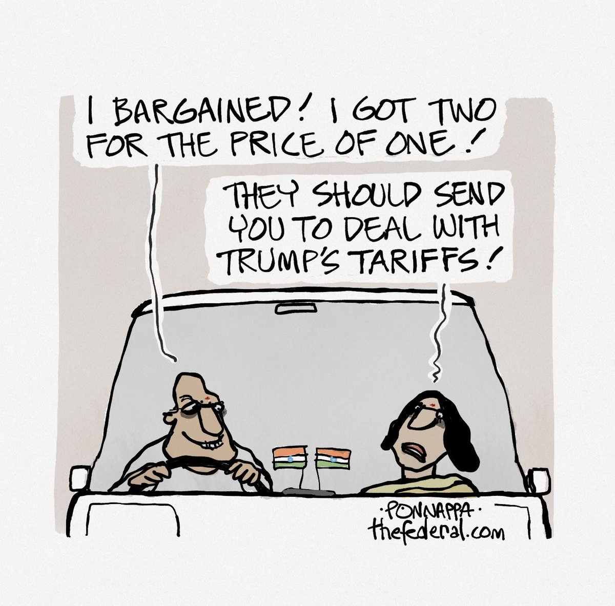 PonnappaCartoon's tweet image. #Bargain #Deal #Tariff