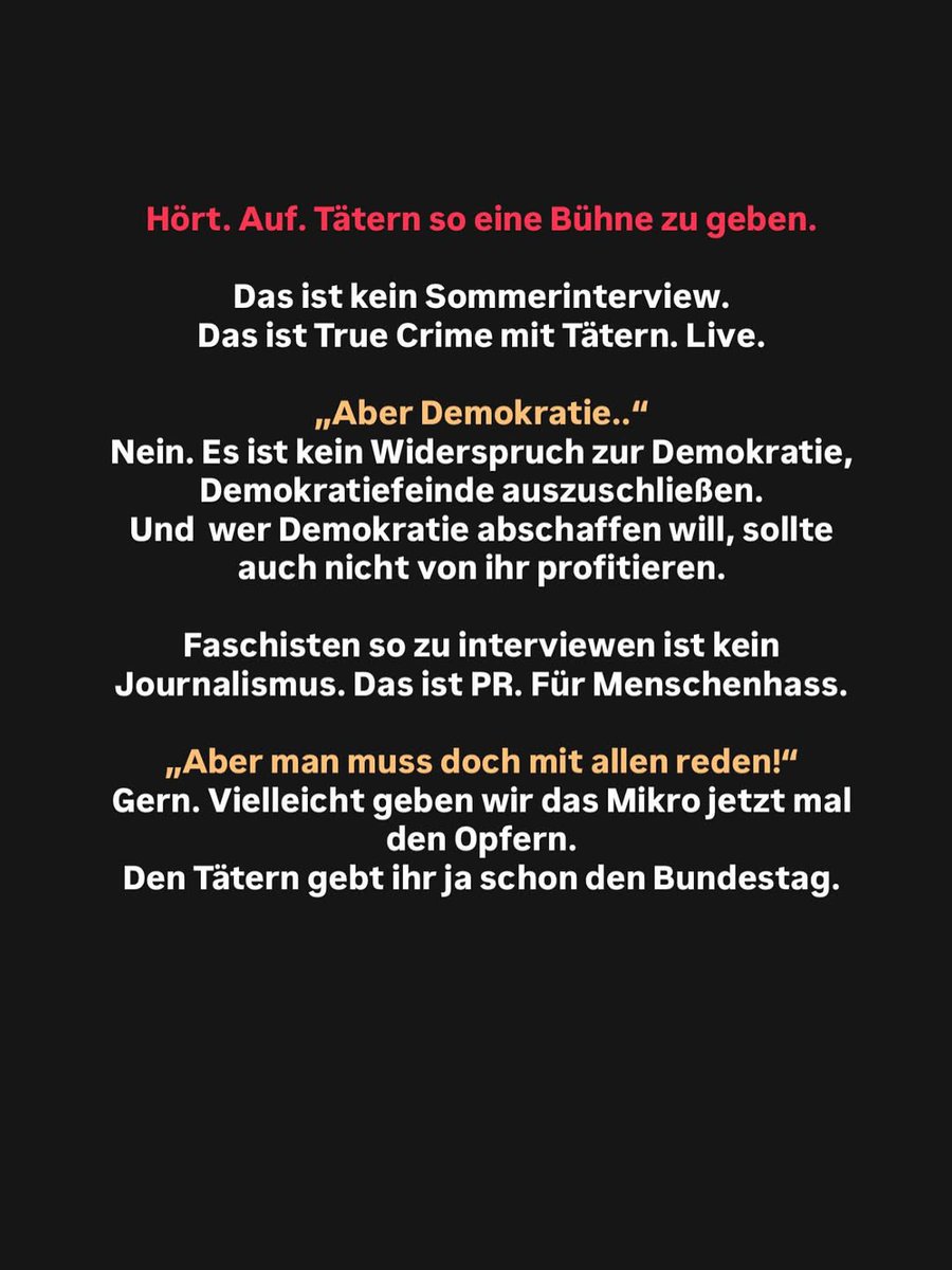 pilutta_dig's tweet photo. @DasErste &amp; @ZDF  hört endlich damit auf, Nazis eine Bühne zu geben. Nie wieder ist jetzt! #fckagf https://t.co/hJpovXNFVI