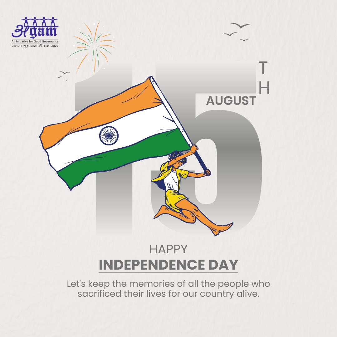 AgamMovement's tweet photo. This Independence Day, we honour the sacrifices of the past and embrace the promise of the future. 🇮🇳
At AGAM, we strive to uphold the values that make our nation strong — justice, equality, and progress for all.
Happy Independence Day!

#IndependenceDay2025 #ProudIndian https://t.co/pTjCF2chTj
