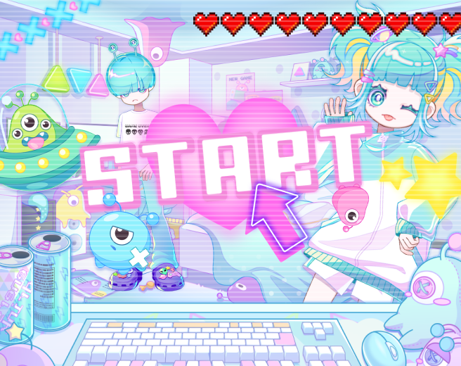 ✨New Arrival✨

【Pick&amp;Buy】
👾Cosmic Gamers🎮
Aliens have arrived from the metaverse!🛸
Make gamer space alien videos
with cartoonishly chic characters 
and three types of small aliens🕹️

Check them out at the Mall right now🎮 🛩️👾

※A "Stripe Texture" effect is used in the