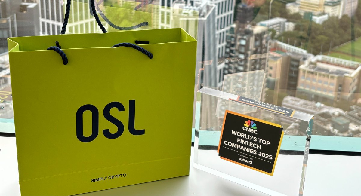 OSL_CN's tweet image. 很高兴被 @CNBC  评为“2025 年全球顶级金融科技公司”，我们也是唯一一家获选的香港数字资产平台！🔥🚀

在 #OSL，我们会以信任、创新和影响力助力数字资产的未来。