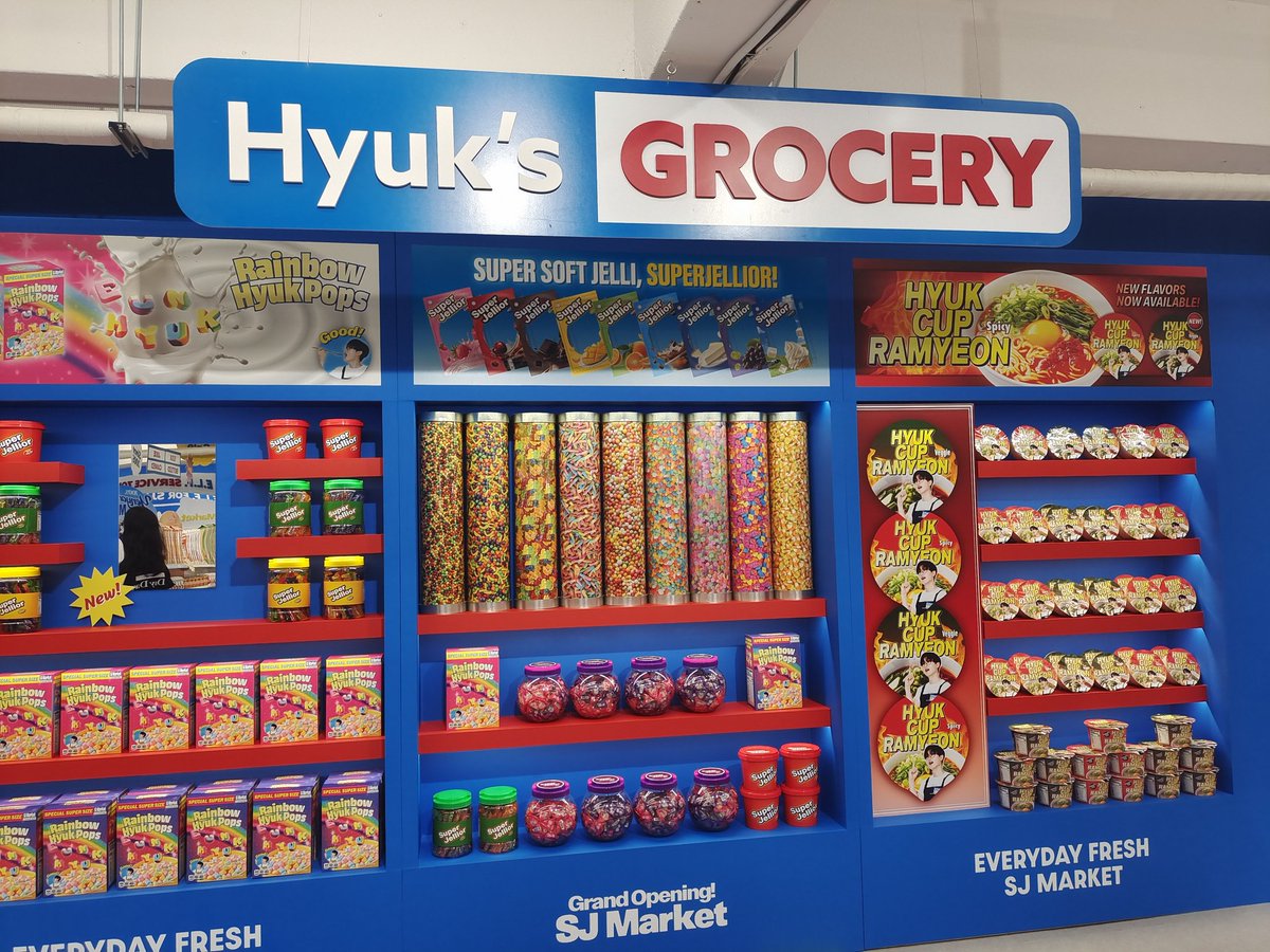 hyuksberry's tweet photo. Hyuk's grocery but there are only kid's snacks 😂😂 ramen, candies, cereal https://t.co/NjR2kfafZm