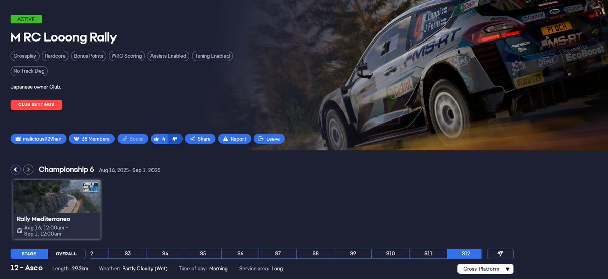 M_Virtual_RC's tweet image. #M_RC LooongRallyのテストイベントです。
racenet.com/ea_sports_wrc/…

本番のコルシカは最終戦。このテストと前半10ラウンドの様子を見て天候を変えますが、アイテナリーの順序は今回と同じ予定です。のんびり出走してみてください。