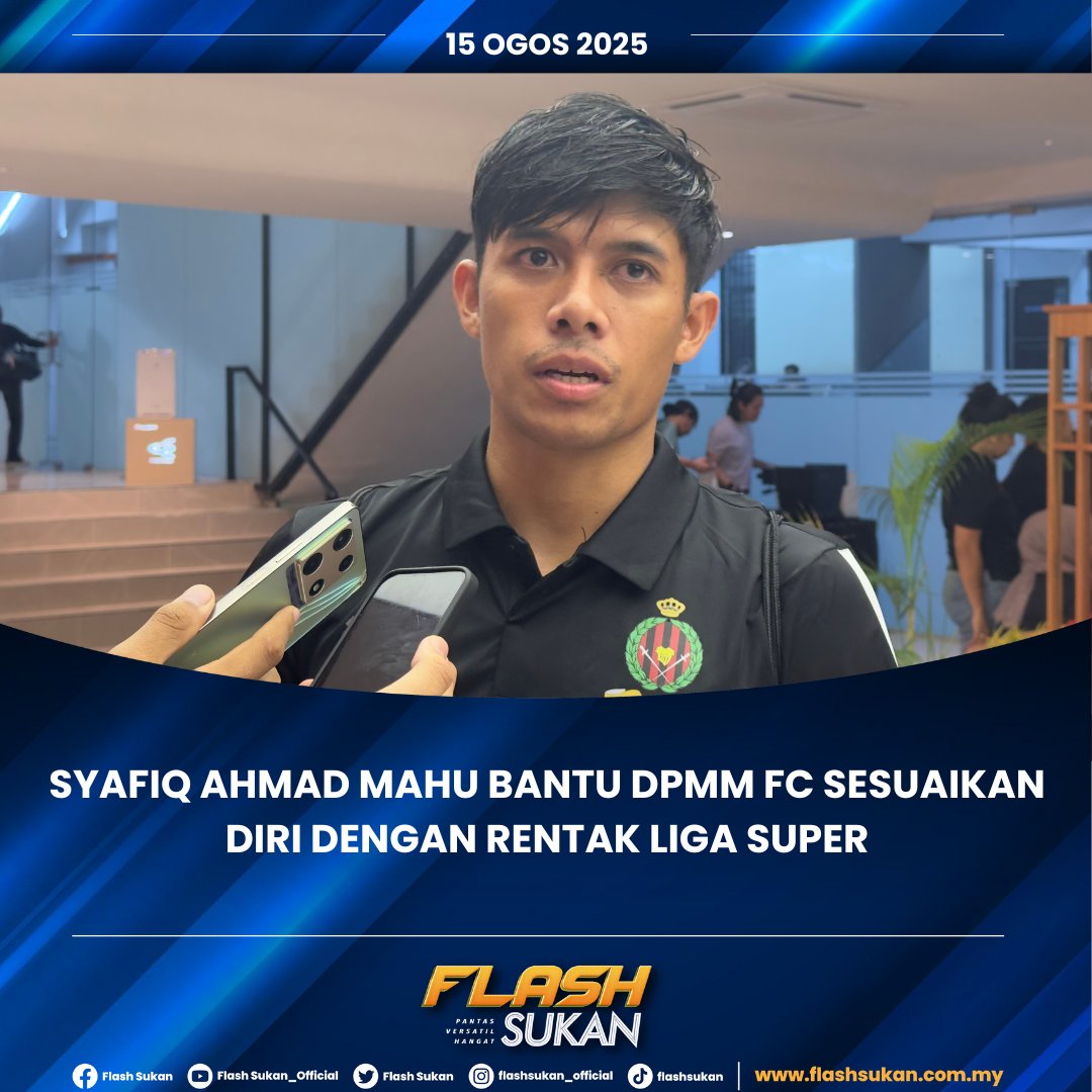 FlashSukan's tweet image. Syafiq Ahmad mahu bantu DPMM FC segera serasi dengan tempo pantas Liga Super.

flashsukan.com.my/syafiq-ahmad-m…

#SyafiqAhmad #DPMMFC #LigaSuper #PialaFA2025 #FlashSukan