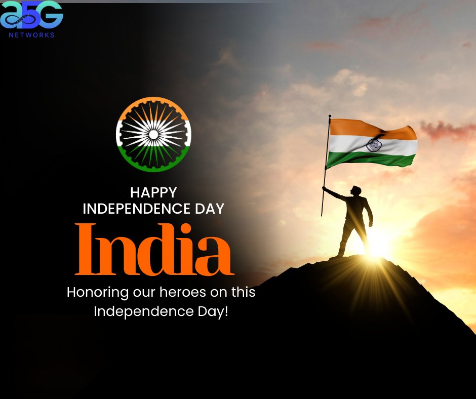 𝐇𝐚𝐩𝐩𝐲 𝐈𝐧𝐝𝐞𝐩𝐞𝐧𝐝𝐞𝐧𝐜𝐞 𝐃𝐚𝐲!

15th August reminds us of the strength in unity, the power of dreams, and the resilience of our people.

<a href="/A5gNetworks/">A5G Networks</a> celebrates this day with gratitude for the past and optimism for the future.

#A5gnetworks #IndependenceDay #15August