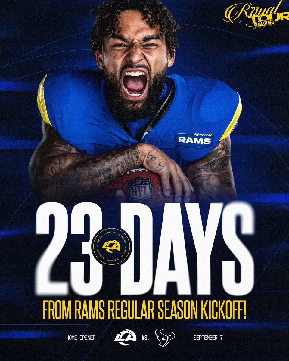 RamsNFL's tweet photo. Kyrunnin’ down the clock til kickoff! https://t.co/3ylJZkLBIy