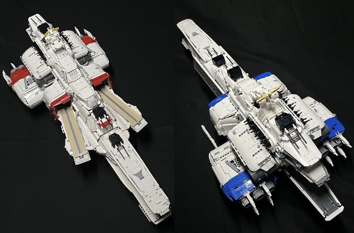 #JBF2025 新作

1/500スケール　ラー・カイラム/アドミラル・ティアンム

各部の入れ替えで同型艦2隻をコンパチ再現できます。
#LEGO 
#逆シャア
#F90