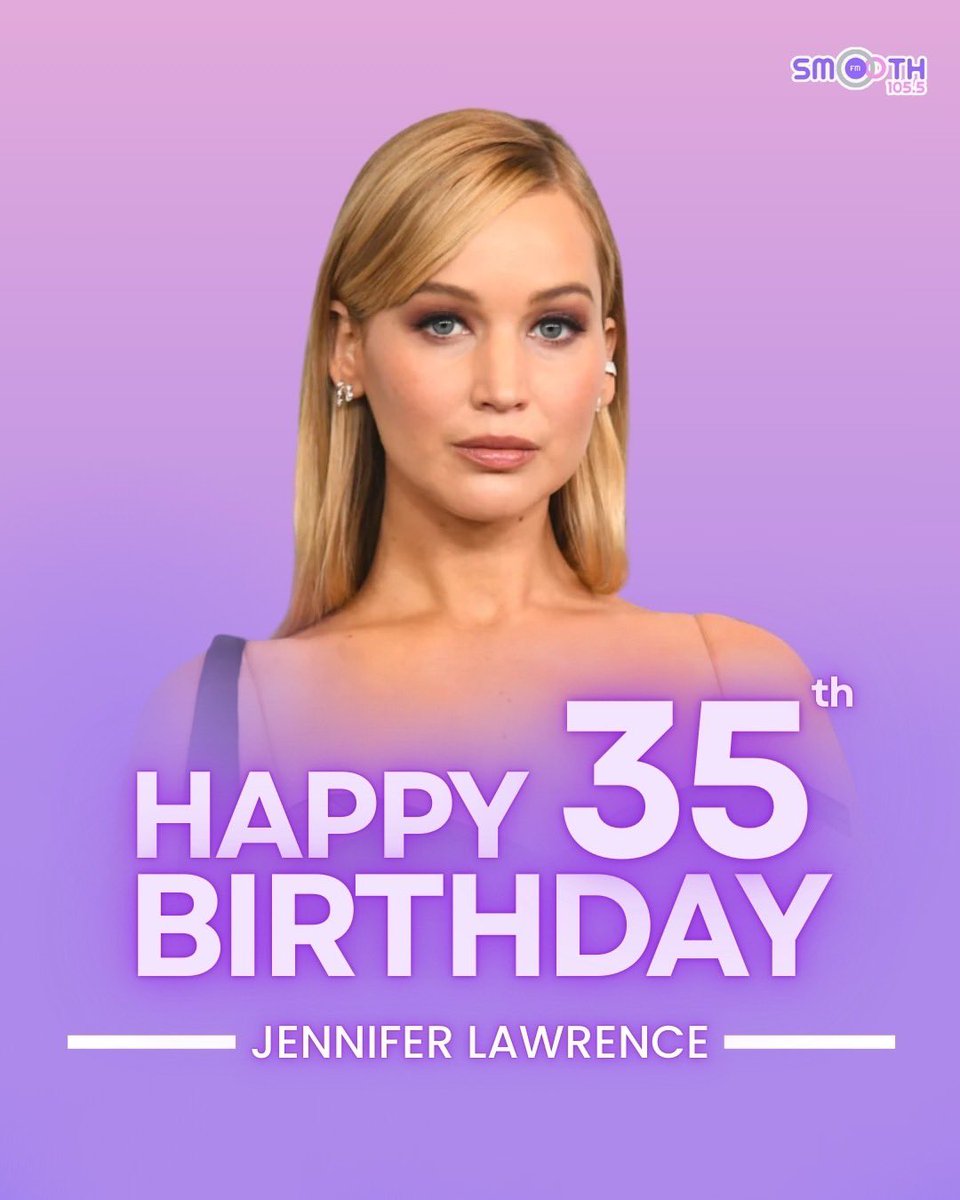 Smooth1055Th's tweet image. Happy Birthday Jennifer Lawrence นางเอกสาวผู้ขโมยหัวใจคนดูทั่วโลกด้วยเสน่ห์ที่ล้นเหลือ!🎂

#HappyBirthdayJenniferLawrence  #JenniferLawrence  #SmoothFM1055   #SmoothTH
