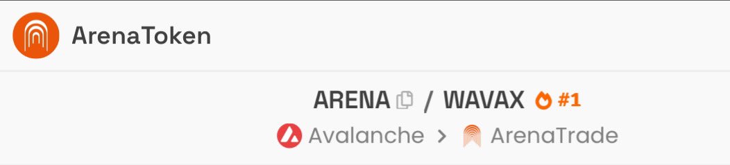 $ARENA back to #1 on dexscreener. It’s all a mindshare game and we know how to pick it up fast. 

Buckle up, Gladiators 🫡