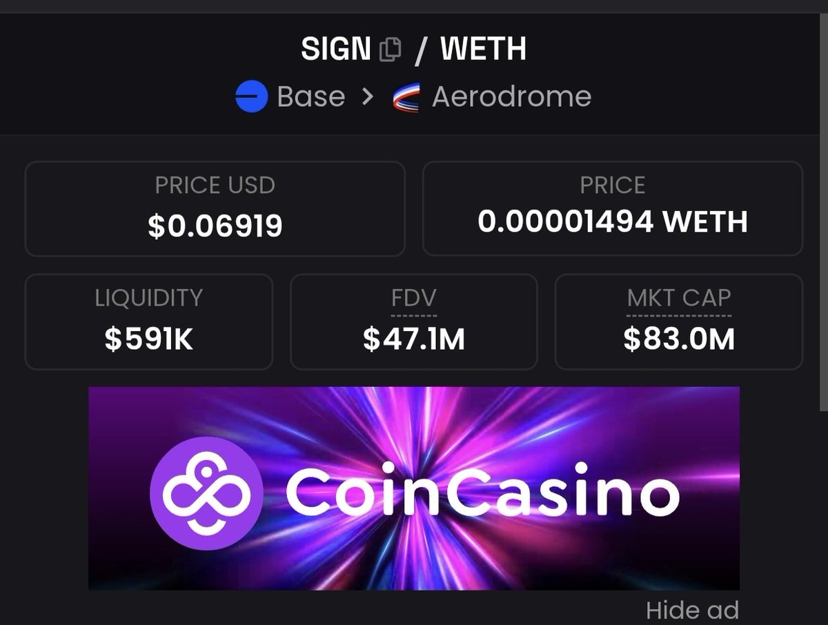 Buying $SIGN right now feels like buying $XRP in May 3, 2017

It's good to be Early, position yourself now

Simple step 👇
BUY 👉 Stake 👉 Earn %10% APR 🫶

<a href="/sign/">Sign 🧡👀</a> <a href="/realyanxin/">Xin (Shin) Yan 閻欣</a> <a href="/lj_xbt/">LJ 🦺</a>