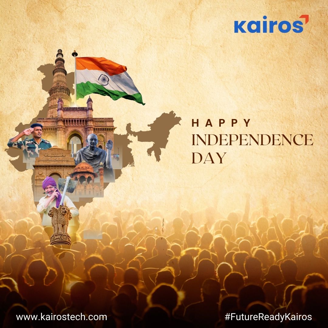 🇮🇳 Independence is the power to turn ideas into reality.

At Kairos Technologies, we carry India’s spirit - driving global digital transformation with resilience &amp; vision.
Happy #IndiaAt78! kairostech.com

#KairosTech #FreedomToBuild #JaiHind #Tricolour