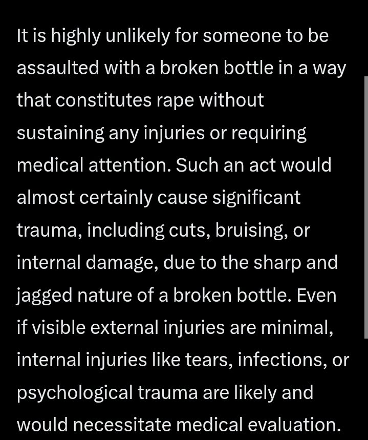 But she claimed it happened without any proof, and we should believe her just because she's a woman and she said so.