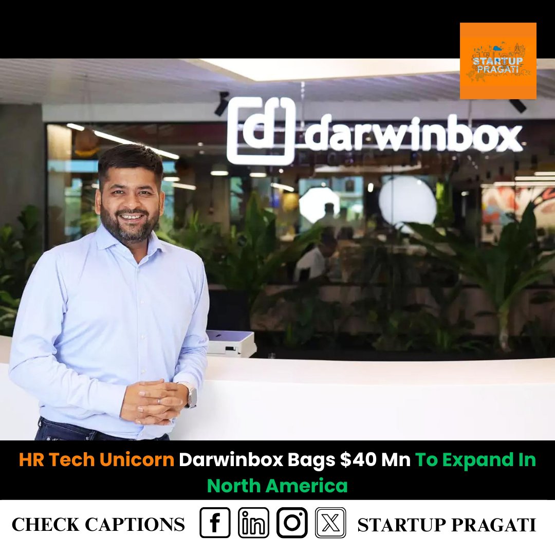 startup_pragati's tweet image. HR Tech Unicorn Darwinbox Bags $40 Mn To Expand In North America.
#Darwinbox #HRTech #FundingNews #Unicorn #NorthAmericaExpansion #EnterpriseSoftware #StartupFunding #GlobalGrowth #startuppragati