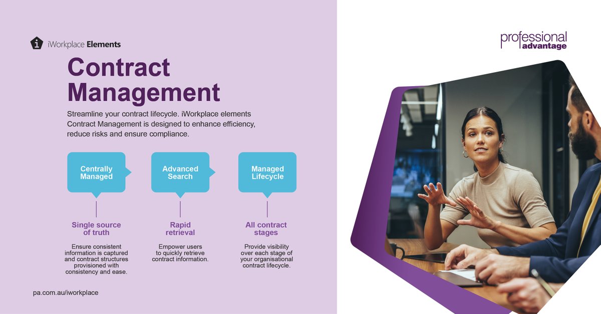 iWorkplace Elements Contract Management helps you take back control: manage the entire contract lifecycle efficiently, securely, and without the chaos.

👉 Book your 45-minute demo today: okt.to/1CT6rI

#iworkplace #microsoft365 #informationmanagement #datagovernance