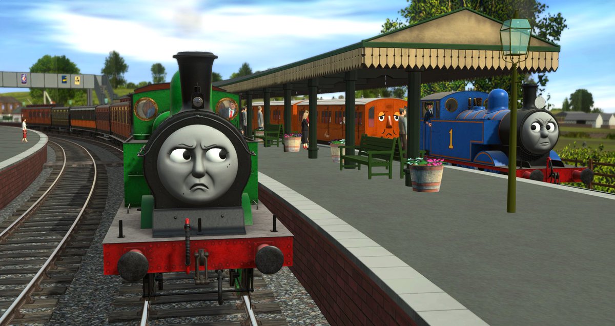 Thomas getting defensive on Annie and Clarabel’s behalf after Polly innocently comments they’d fit right in with the Vintage Train. Annie wishes Thomas would realise it isn’t that deep.