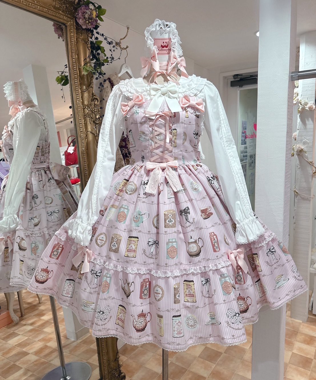 メタモルフォーゼ 明治ミルクチョコレートコラボJSK/ヘッドドレス 未使用品 Lady Fruit リボンヘッドドレス | metamorphose temps de fille