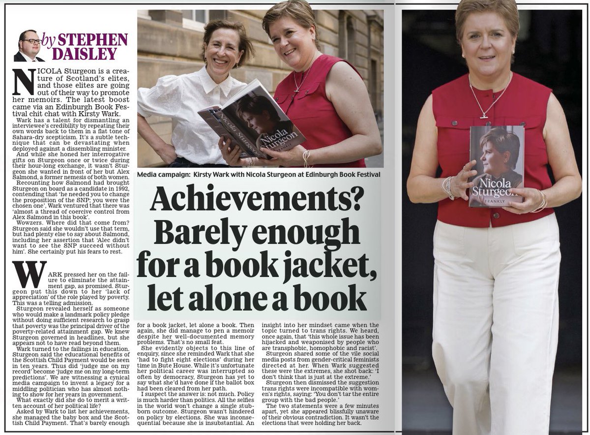Sturgeon is a one trick pony making her last desperate grab for the limelight, before her inevitable downward spiral into insignificance.