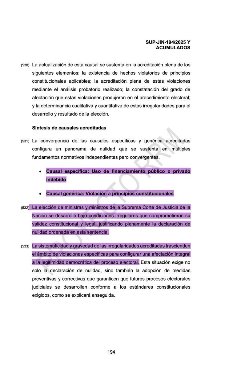 Javier Martín Reyes (@jmartinreyes) on Twitter photo 🚨 El magistrado <a href="/ReyesRdzM/">Reyes Rodríguez Mondragón</a> propone anular las elecciones de la <a href="/SCJN/">Suprema Corte</a> por dos razones:
🔴 Uso de financiamiento público o privado indebido.
🔴 Violación a principios constitucionales.
La distribución de #acordeones fue ilegal y determinante para el resultado de la elección:👇 🚨 El magistrado <a href="/ReyesRdzM/">Reyes Rodríguez Mondragón</a> propone anular las elecciones de la <a href="/SCJN/">Suprema Corte</a> por dos razones:
🔴 Uso de financiamiento público o privado indebido.
🔴 Violación a principios constitucionales.
La distribución de #acordeones fue ilegal y determinante para el resultado de la elección:👇