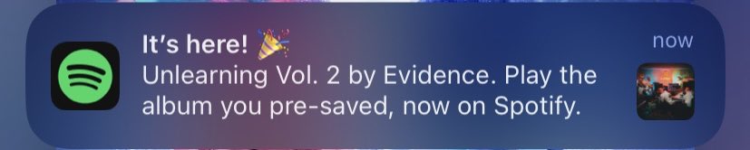 ali321a's tweet photo. That notification alert 🔥….. ⁦@Evidence⁩ #UnlearningVol2 https://t.co/mcckHOie73