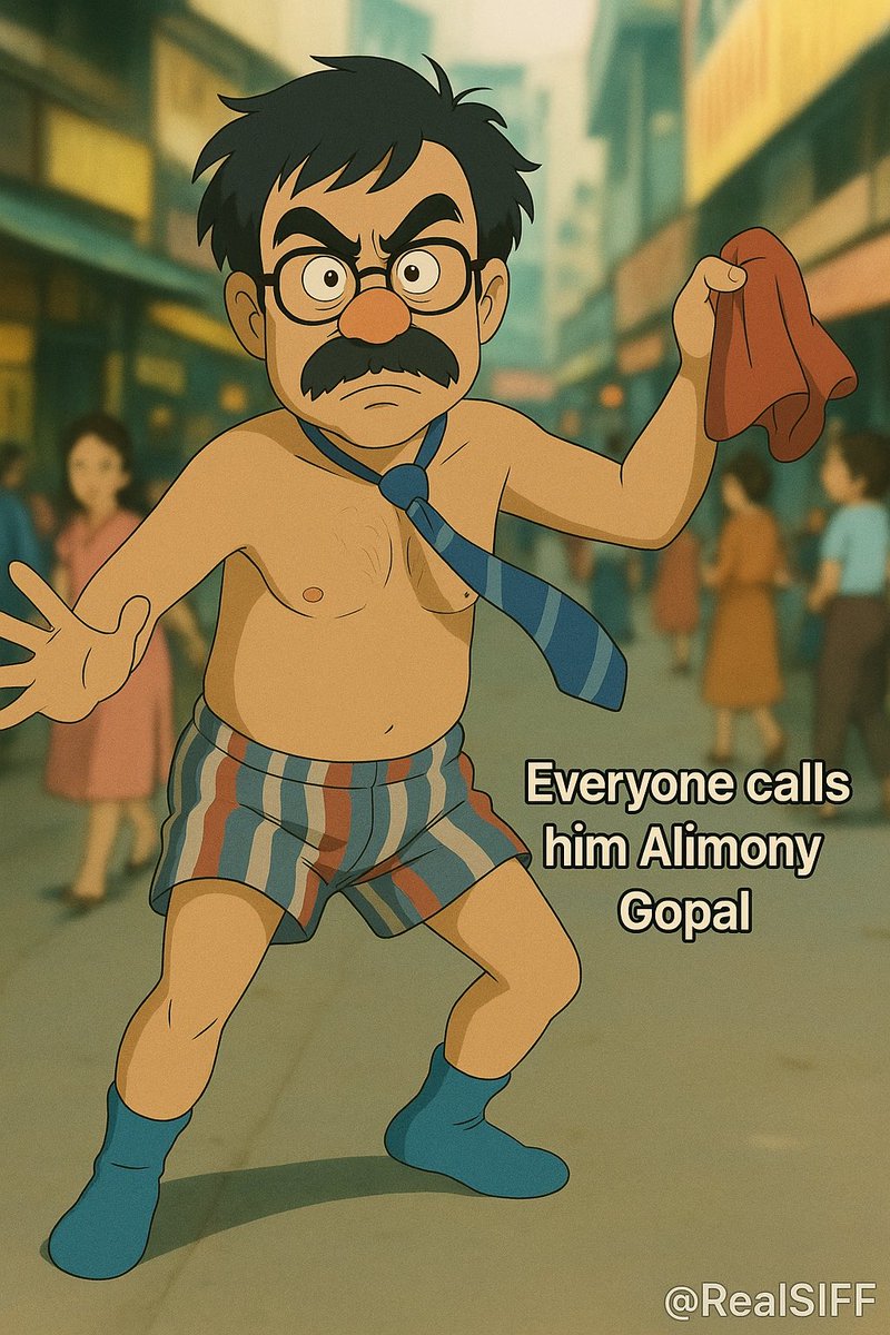 Everyone calls him Alimony Gopal
He did not do any Domestic Violence
He did not ask or take any Dowry
His wife is earning more than him
Yet, he is forced to pay huge alimony and maintenance to his wife 
#BoycottIndependenceDayAug15