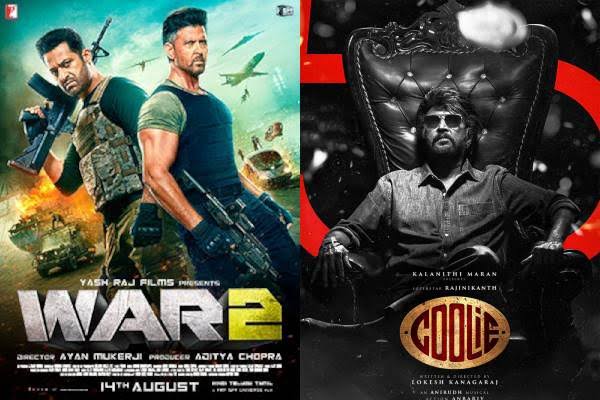 NewsManSyRa's tweet photo. Which movie would be a better pick — War 2 or Coolie? Which one should I go for?
@War2Celebration
@CoolieTeam
#War2 #CoolieThePowerHouse #CoolieFDFS #War2Review #NTRJr #HrithikRoshan #Rajanikanth https://t.co/8jxETuMFrU
