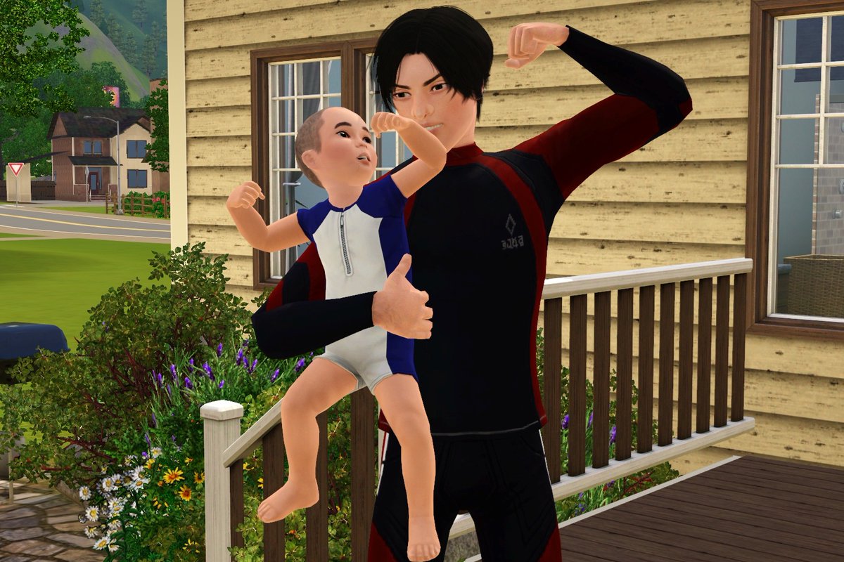 simmer_ari's tweet photo. Leighton Sekemoto became a single dad out of nowhere, because after hiding his pregnancy and disappearing, the mother of the baby left little Sam at the door, luckily Yumi moved to help him in the upbringing. Can they create a home for a baby? #TS3 #SunsetValley https://t.co/QvTBroAPU5