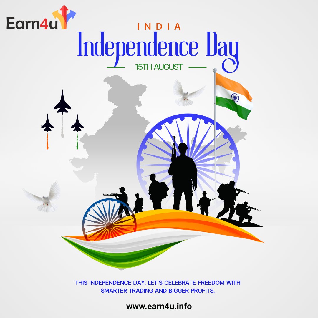 earn_4u's tweet image. This Independence Day, celebrate the freedom to trade and the power to earn big.
Smarter trading today means bigger profits tomorrow.
📊 Start earning – earn4u.info
#IndependenceDay #TradeFreeEarnBig #Earn4U #SmartTrading #BiggerProfits #FinancialFreedom #India