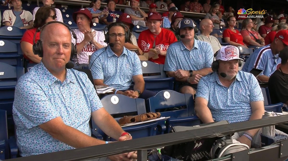 PhilsTailgate's tweet image. Phillies Record with each broadcaster in the booth this season:

John Kruk 36-22
Ruben Amaro Jr. 13-20
Ben Davis 10-8