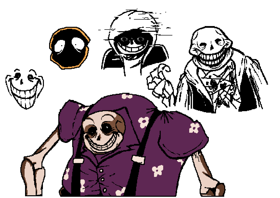collection of moderately freaky inexplicable individuals i drew because im bored and they look cool
-Not Sans
-Wiki Sans
-Sansational Illness
-Faux Manager
#notmysansundertale #SansationalIllness #WikiSans #UndertaleLastCorridor