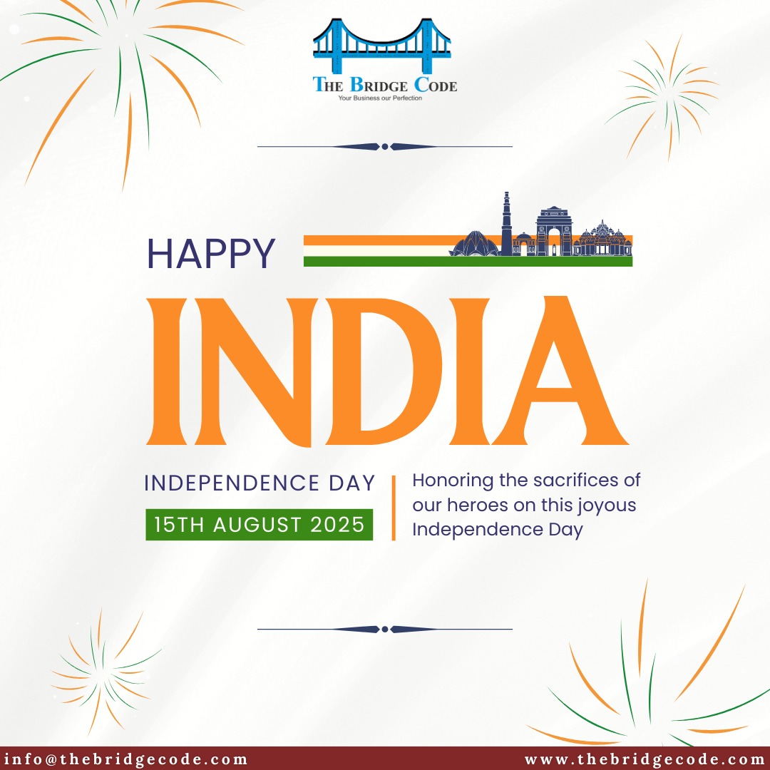 thebridgecode's tweet image. Happy Independence Day, India!
Today, we honor the courage of our freedom fighters, the strength of our unity, and the spirit of our incredible nation. Let’s celebrate the journey of 79 years of independence with pride.

#IndependenceDayIndia #JaiHind #ProudIndian #VandeMataram
