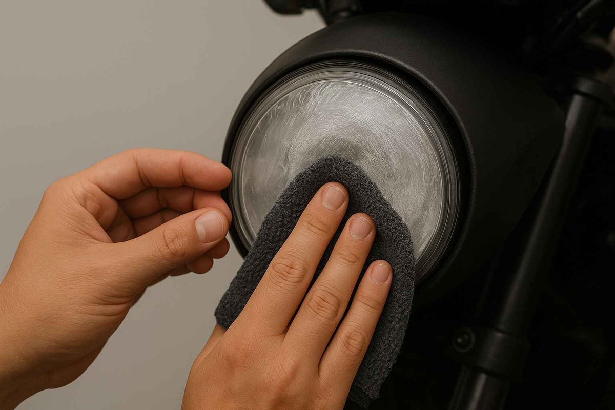 rjlondon_id's tweet image. Mika lampu motor kusam bikin motor keliatan tua &amp;amp; lampu jadi redup.

Solusi murahnya yaitu RJ Rubbing Compound.

Gosok → Lap → Kinclong lagi ✨

#Motor #TipsMotor #Otomotif