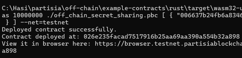 CrowdSnap_AI's tweet image. Execution Engine ✅
Secret-Sharing (testnet) ✅ 026e235f…8898

Next → REST API integration to store &amp;amp; verify bio-hash retrievals 🚀
@partisiampc  #MPC   #CrowdSnap
browser.testnet.partisiablockchain.com/contracts/026e…