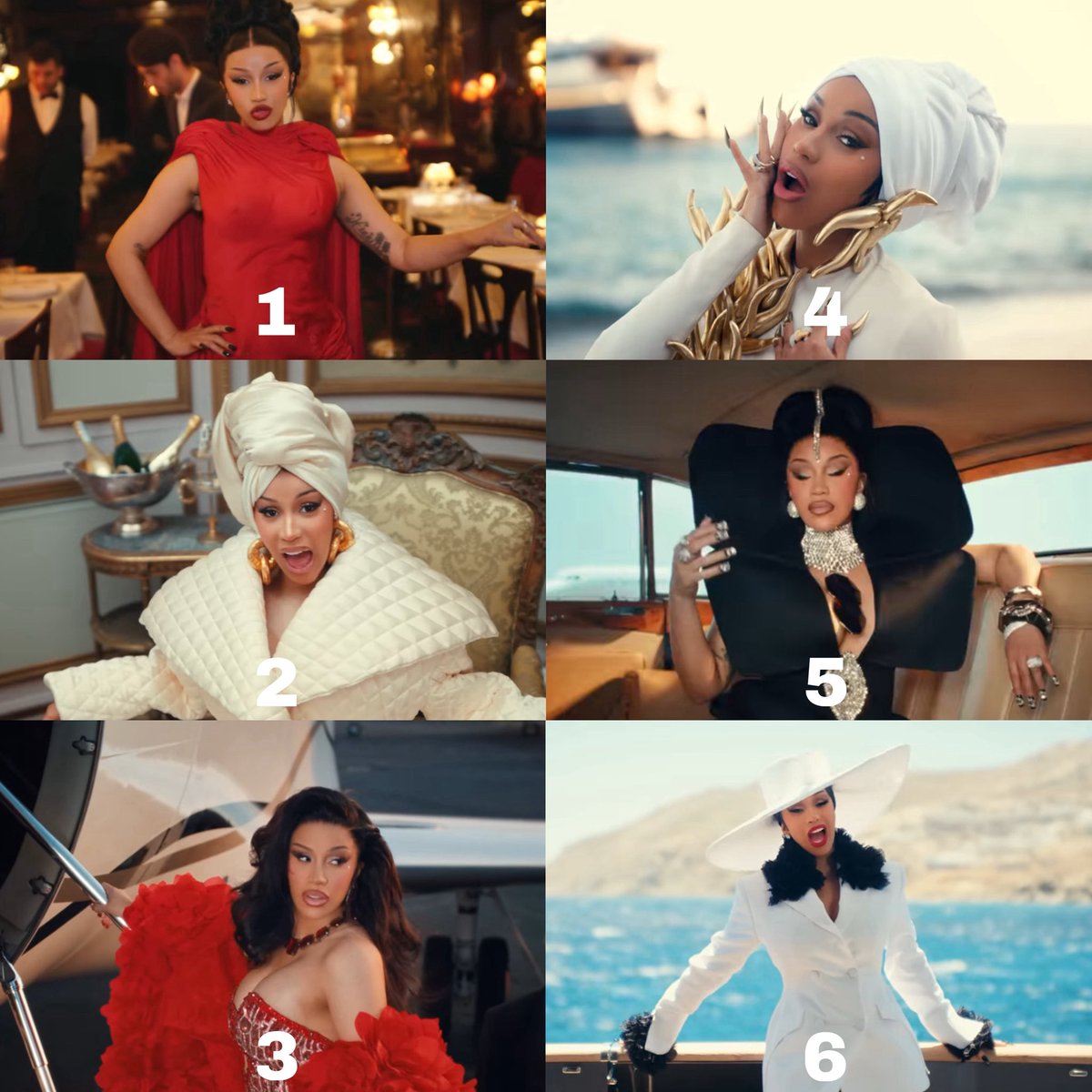 BardisMedia's tweet photo. Which ‘Imaginary Playerz’ look by Cardi B is your favorite? https://t.co/cuNn1VbgNQ