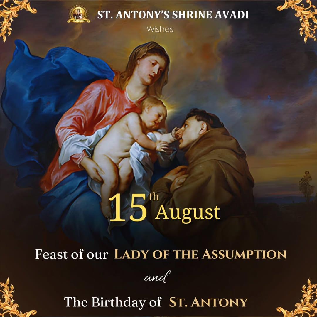 stantonysshrine's tweet photo. St Antony's Shrine Avadi Celebrates the
#FeastofAssumption of #BlessedVirginMary and #Birthday of our patron #StAntony https://t.co/nUCTeBrwXG
