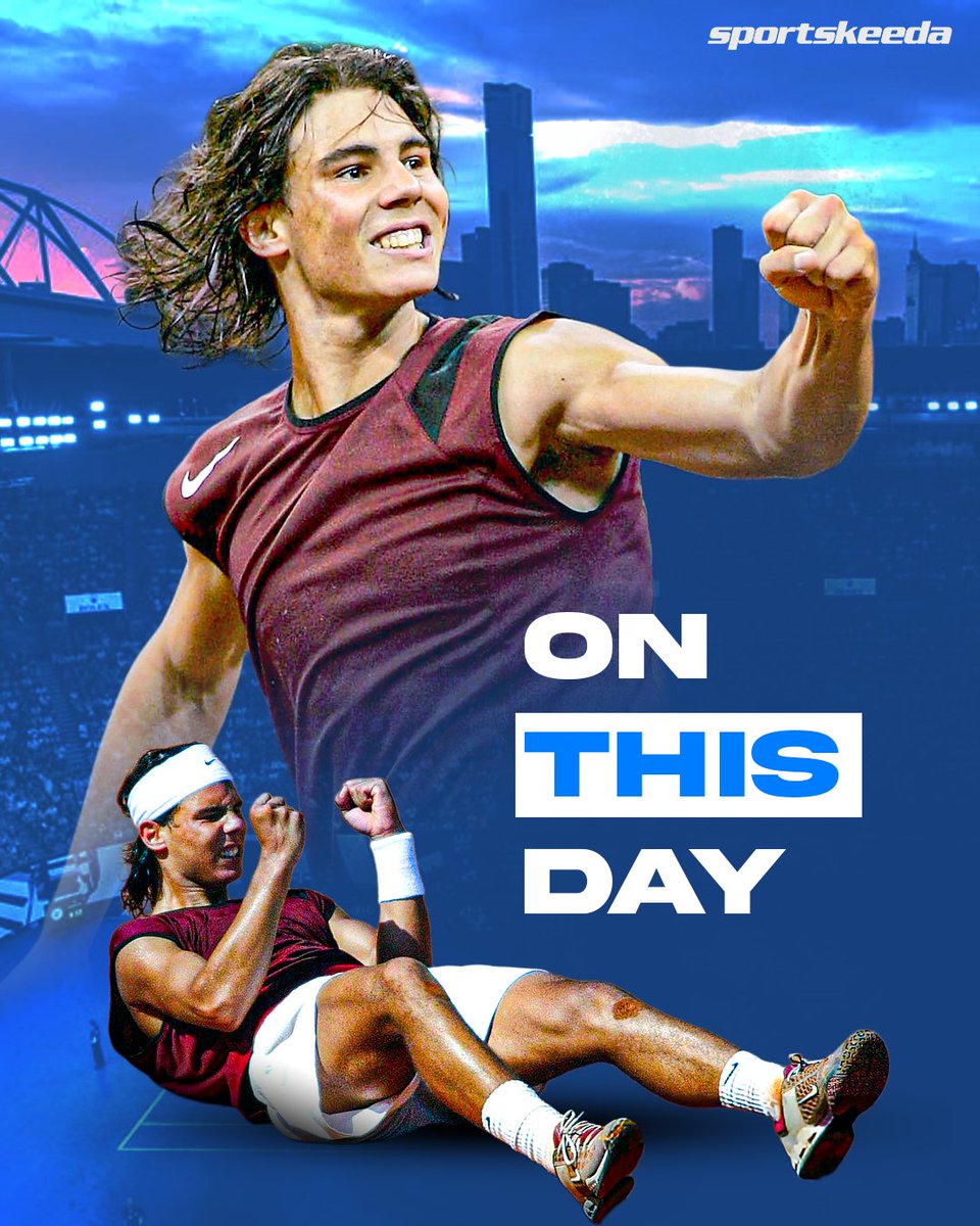 SK__Tennis's tweet photo. On this day in 2004, the Rafa era began.

An 18-year-old Rafael Nadal claimed his first ATP title in Sopot, Poland — the first chapter of one of tennis' greatest stories. 🎾💪🔥

#RafaelNadal https://t.co/H2qtX0hrEl