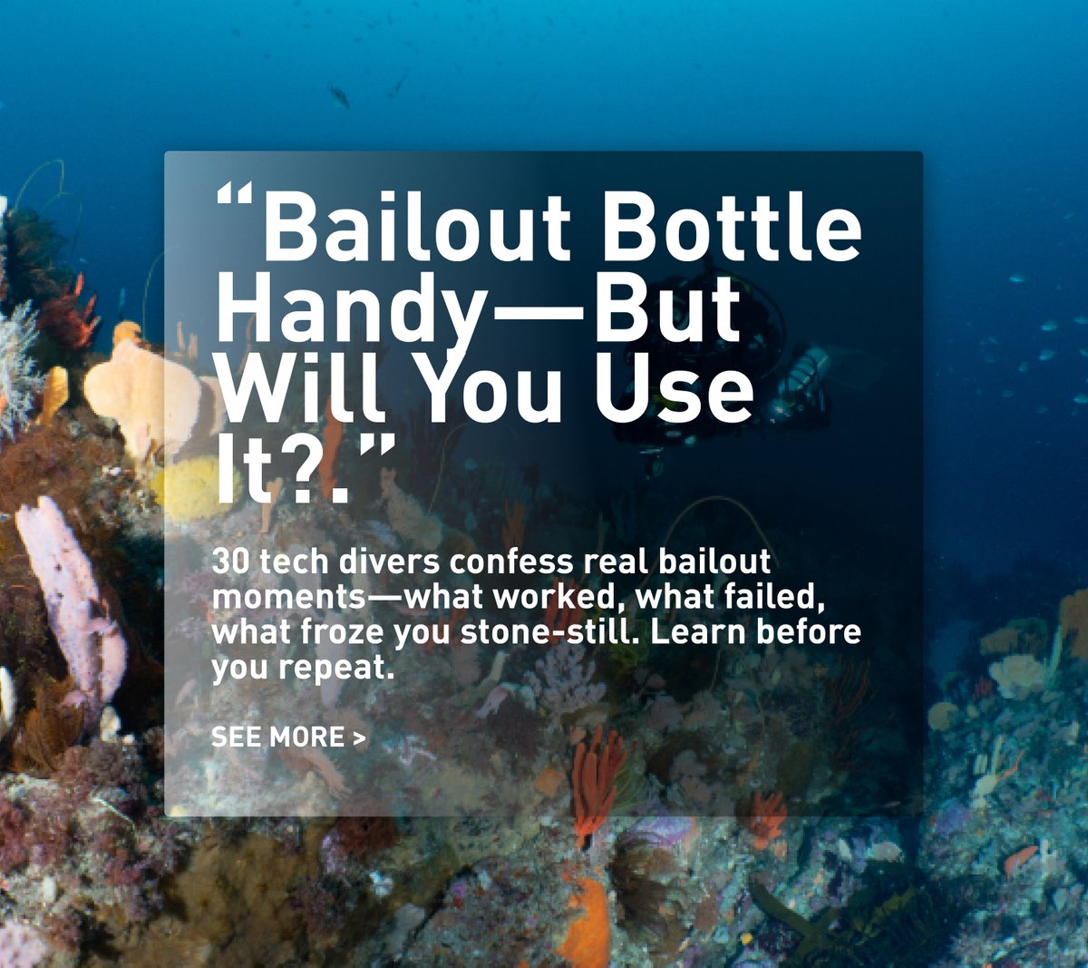 InDepth_Mag's tweet image. "Breaking the Loop: Here are Your Bailout Stories"
Real CCR divers. Real bailout moments. What would you do at 70m?
Read now 👉 indepthmag.com/breaking-the-l…
#CCRdiving #TechDivers #DiveSafety