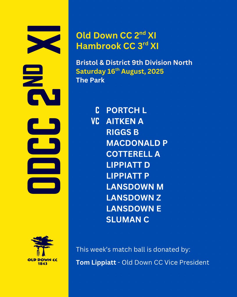 ODCC 2nd XI vs <a href="/HambrookCC/">HambrookCricket Club</a> 3rd XI at The Park @ 1PM tomorrow! #UpTheDown #SupportLocal #Cricket
