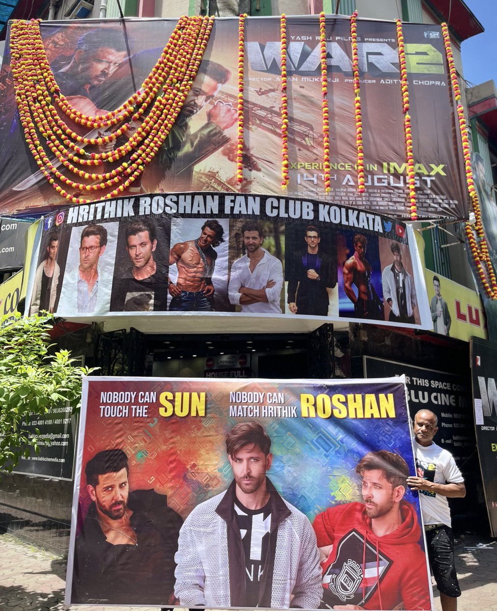 Banners high, hearts higher — Kolkata’s love for Hrithik knows no bounds. ❤️🎬

Nobody can touch the sun… Nobody can match Hrithik Roshan.