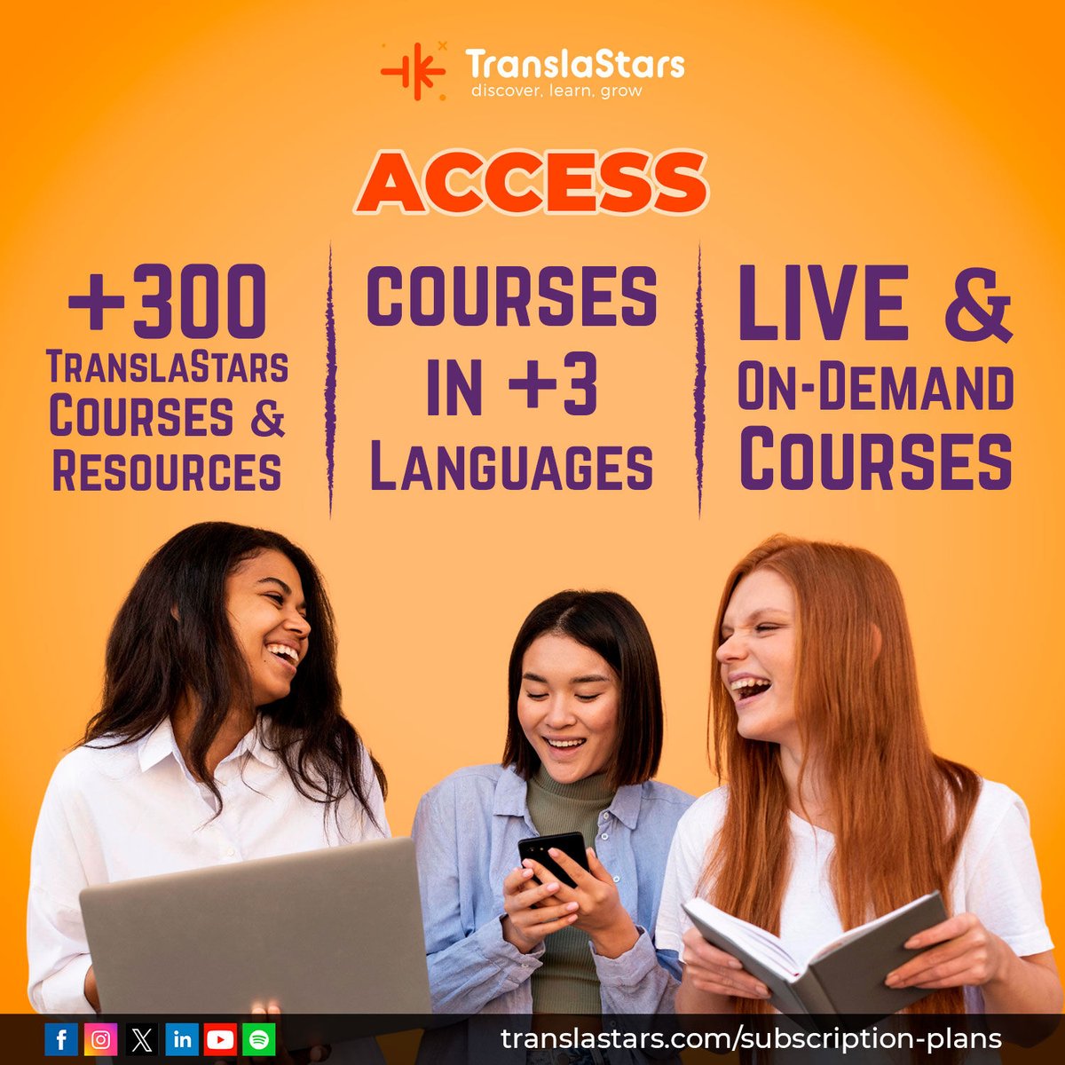 ✨ Want to #grow your #translation career the smart way?

🎓 Learn from 𝘁𝗼𝗽 𝗽𝗿𝗼𝗳𝗲𝘀𝘀𝗶𝗼𝗻𝗮𝗹𝘀
📚 𝟯𝟬𝟬+ 𝗲𝘅𝗽𝗲𝗿𝘁-𝗹𝗲𝗱 𝗰𝗼𝘂𝗿𝘀𝗲𝘀 &amp; webinars
🌱 𝗙𝗿𝗲𝘀𝗵 𝗰𝗼𝗻𝘁𝗲𝗻𝘁 every month

Plans:
💫 Monthly
💰 Yearly
🔒 Forever

Join now 👉 translastars.com/subscription-p…