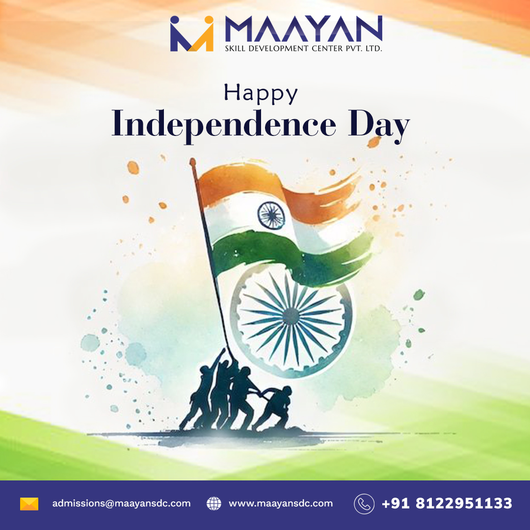 MaayanSkill's tweet image. From Freedom to Future!
🇮🇳 Happy Independence Day! 🚀

This 15th Aug, we celebrate freedom, unity &amp;amp; progress.
At Maayan SDC, we believe learning is the truest independence — empowering brighter futures

#IndependenceDay2025 
#SalesforceLearning 
#MaayanSDC
