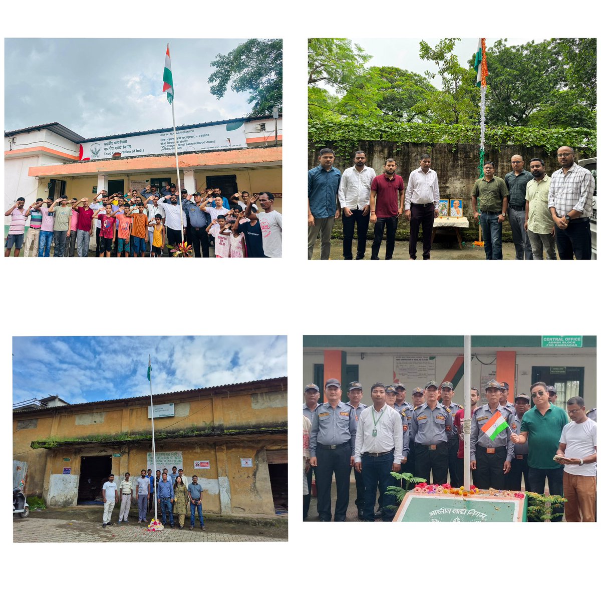 “FCI DO Silchar proudly celebrates the 79th Independence Day, honoring the spirit of freedom, unity, and service to the nation.”