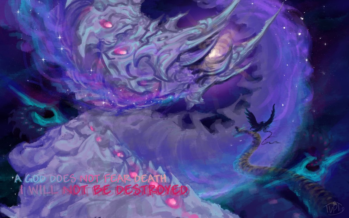 DreamOrBadTrip's tweet photo. #terraria #calamitymod #Devourerofgods #fanart https://t.co/jVv9g15GGj