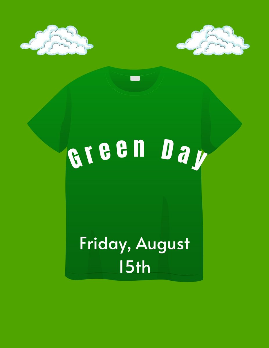 JDHullHeroes's tweet image. No we don&apos;t mean the band 😊 

Join us in helping kindergarten celebrate the week of the color green - whether it be army, forest, or neon.....all greens are welcome 🤗  💚 

#greenday #coloroftheweek #kindergarten #schoolspirit #hullheroes #wearechandlerunified