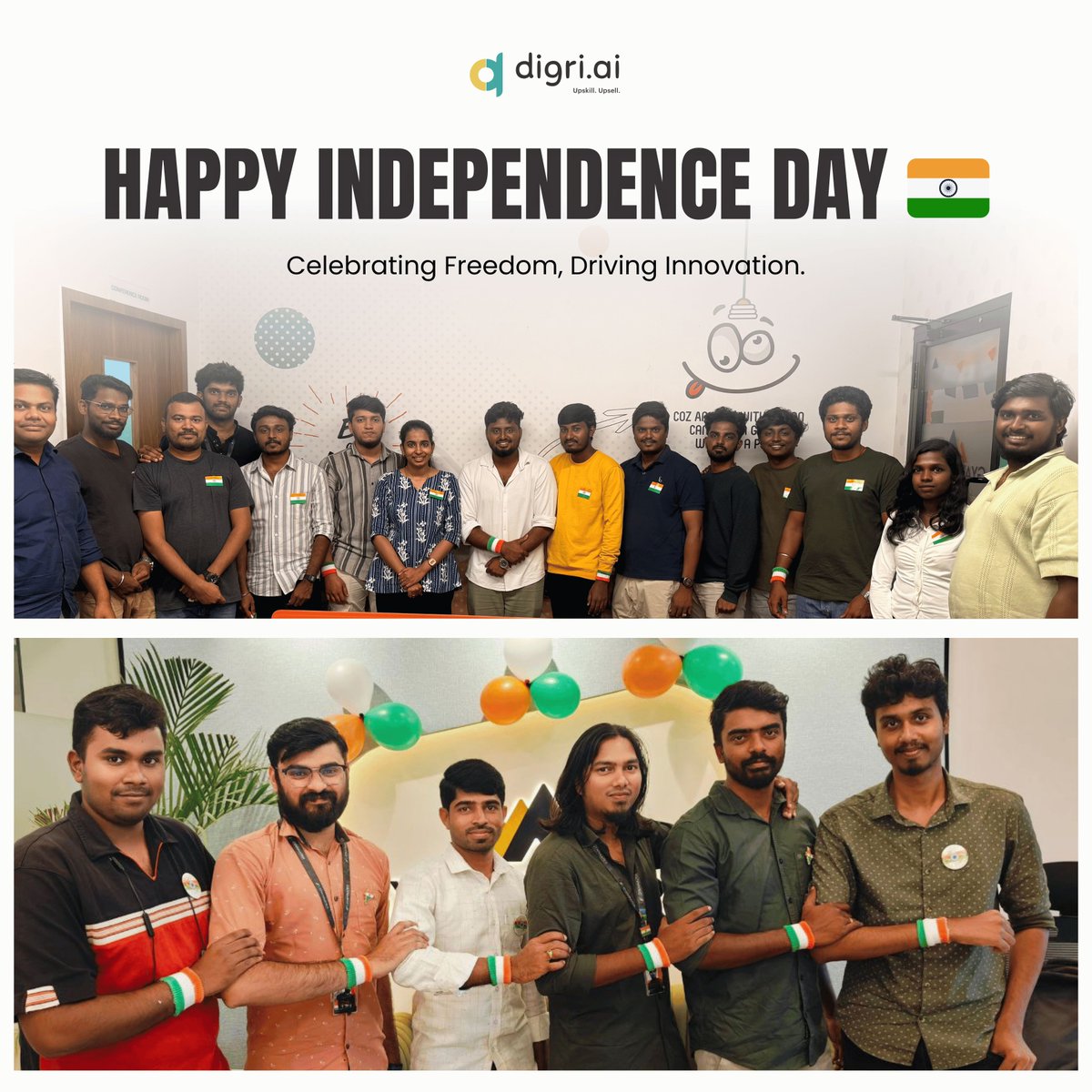 digridotai's tweet image. 🇮🇳 Happy 79th Independence Day! 🇮🇳
We proudly celebrated the 79th year of India’s independence in our Bangalore and Coimbatore offices — filled with joy, pride, and unity.
#79YearsOfIndependence #IndependenceDay #Freedom #Bangalore #Coimbatore