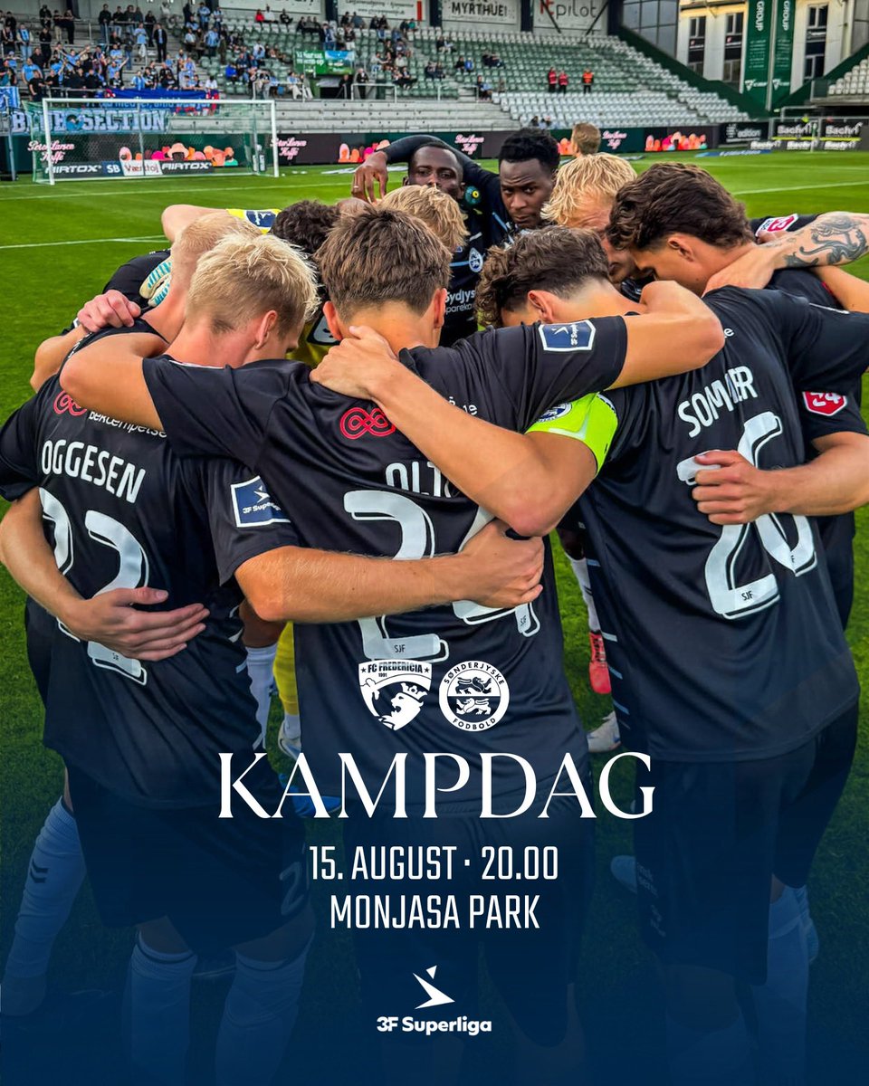 SJFodbold's tweet photo. 𝗞𝗔𝗠𝗣𝗗𝗔𝗚
⚽️: 3F Superligaen
🆚: FC Fredericia 
🏟: Monjasa Park 
⌚️: 20.00
🌤️: 20°
#️⃣: #fcfsjf
📺: TV3 Sport og Viaplay 
📻: Liga på P4
🎟: https://t.co/RXCOADmS9f https://t.co/v1AQbvxQnt