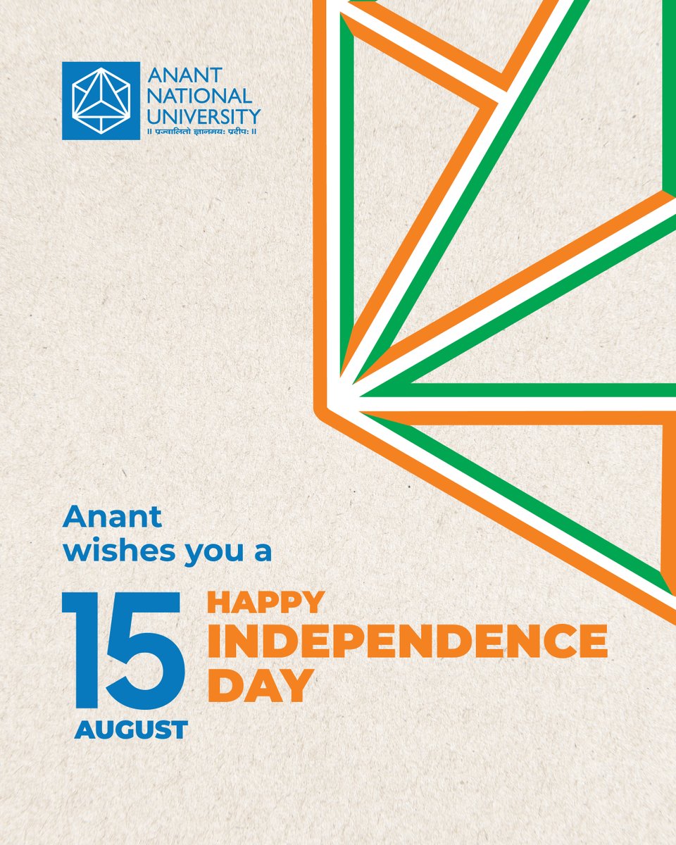 Celebrating the spirit of freedom, unity and progress. Anant National University wishes everyone a Happy Independence Day.
#anantnationaluniversity #ahmedabad #education #designX #independenceday #indianindependenceday #78yearsofindependence #azadikaamritmahotsav #spiritOffreedom